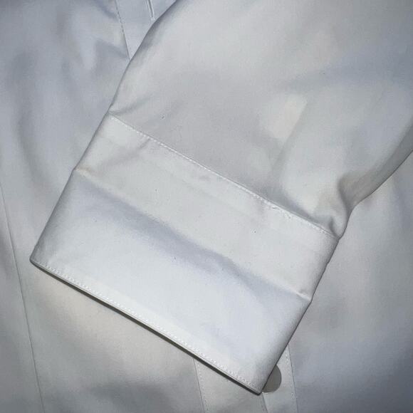 Coldwater Creek Womens Blouse Shirt Top Button Down Collared Off White Medium - Picture 9 of 12